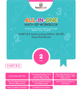 Preview of Subtract within 100 | Math IEP Goal Workbook