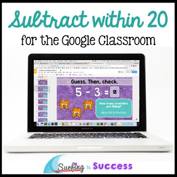 Preview of Subtract within 20: Subtraction Facts and Strategies for the Google Classroom