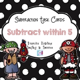 Subtract within 5 Task Cards