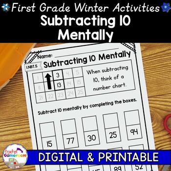 Preview of Subtracting 10 Mentally Worksheets - 1.NBT.5