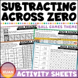 Subtracting Across Zeros Activity Sheets (Ball Games Theme)