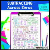 Subtracting Across Zeros Maze Printable by Marvel Math