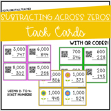 Subtracting Across Zeros Spring Task Cards