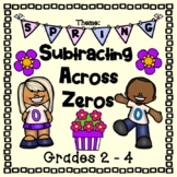 Subtracting Across Zeros:  Spring Theme, Worksheets, Ancho