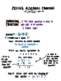 Subtracting Algebraic Equations Notes