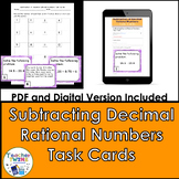 Subtracting Decimal Rational Numbers Digital and Printable