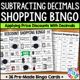 Subtracting Decimals Operations Activity Bingo Game 5th Gr