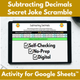 Subtracting Decimals Joke Scramble Self-Checking Activity 