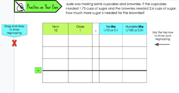 Preview of Subtracting Decimals - Lesson 3