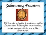 Subtracting Fractions Assessment