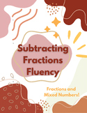 Subtracting Fractions Fluency #1 & 2