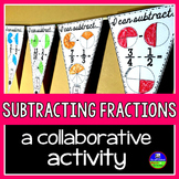 Subtracting Fractions Math Pennant Activity