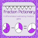 Subtracting Fractions Pictionary Differentiated