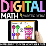 Subtracting Fractions Practice - Digital - Interactive Mat