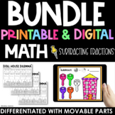 Subtracting Fractions Practice - Printable and Digital Int