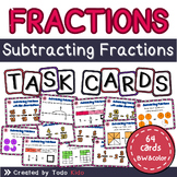 Subtracting Fractions Task Cards with LIKE and UNLIKE Deno