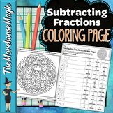 Subtracting Fractions Unlike Denominators Color By Number 