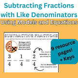 Subtracting Fractions With Like Denominators Using Models 