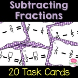 Subtracting Fractions with Unlike Denominators Task Cards