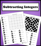 Subtracting Integers Color Worksheet