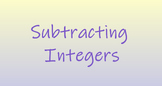 Subtracting Integers Flipchart