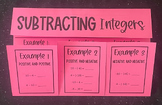 Subtracting Integers Editable Foldable