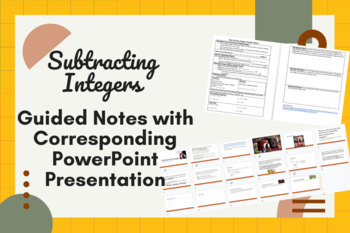 Preview of Subtracting Integers PowerPoint + Guided Notes | Middle School Math