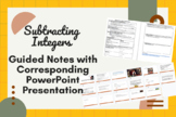 Subtracting Integers PowerPoint + Guided Notes | Middle Sc