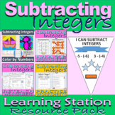 Subtracting Integers - Learning Station Resource Pack - BUNDLE