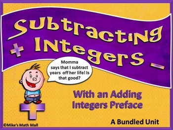 Preview of Subtracting Integers Made Easy (Mini Bundle)