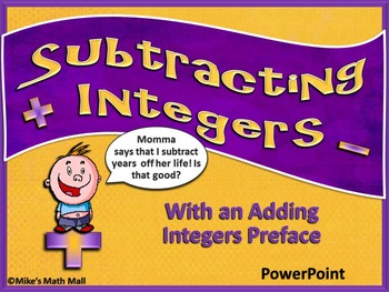 Preview of Subtracting Integers Made Easy (PowerPoint Only)