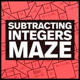 Subtracting Integers - Middle School Math Maze + Bonus Mini Maze