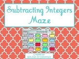 Subtracting Integers Maze