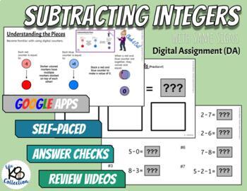 Preview of Subtracting Integers with Same Signs - Digital Assignment