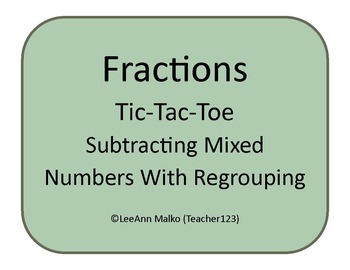 Tic Tac Toe 3 digit addition with regrouping Set 3 by Ann Fausnight
