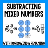 Subtracting Mixed Numbers with Borrowing and Renaming Bund