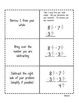 subtracting mixed numbers with like denominators by