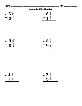 36 Add Subtract Mixed Numbers Worksheet support worksheet