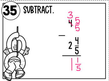 subtracting mixed fractions calculator