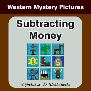 Subtracting Money - Color-By-Number Math Mystery Pictures