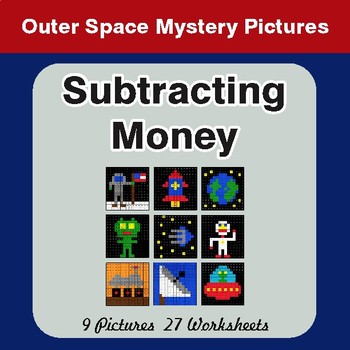 Subtracting Money - Color By Number Math Mystery Pictures
