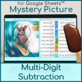 Subtracting Multi-Digit Numbers | Mystery Picture Surfing Mouse