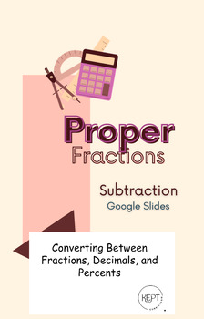 Preview of Subtracting Proper Fractions Slides