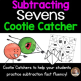 Subtracting SEVENS Cootie Catcher/Fortune Teller- Perfect 