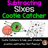 Subtracting SIXES Cootie Catcher/Fortune Teller- Perfect f
