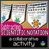 Subtracting Scientific Notation Math Pennant Activity