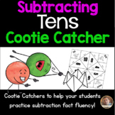 Subtracting TENS Cootie Catcher/Fortune Teller- Perfect fo