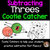 Subtracting Threes Cootie Catcher/Fortune Teller- Perfect 