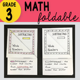Subtracting Whole Numbers Foldable Math Doodles