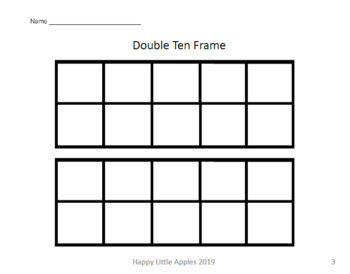 Double Ten Frames Work Mat by Happy Little Apples | TpT